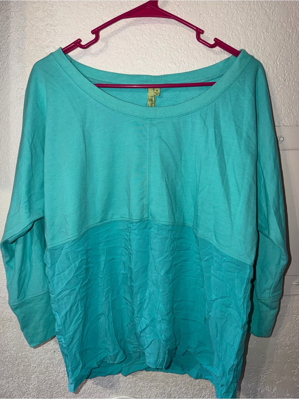 Relaxed Boatneck Pullover Top in Teal